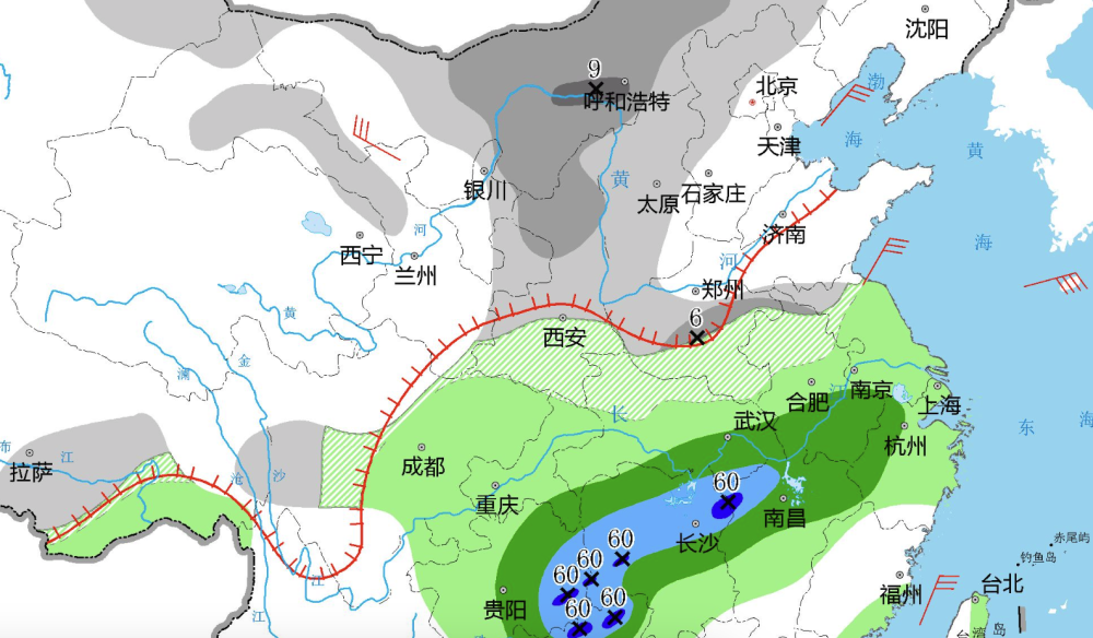 湖南現紫色大暴雪區,寒潮確定凍透南方!分析:4省有更