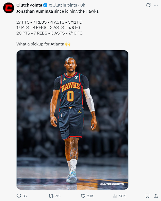 科爾功勛籃球成笑柄！庫明加三戰31中21登場全勝 老鷹解說嘲諷勇士 - 