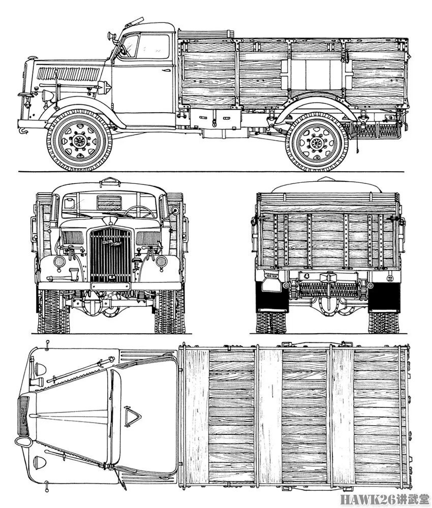 图说:欧宝"闪电"3吨卡车 纳粹德军"闪电战"背后的最大功臣