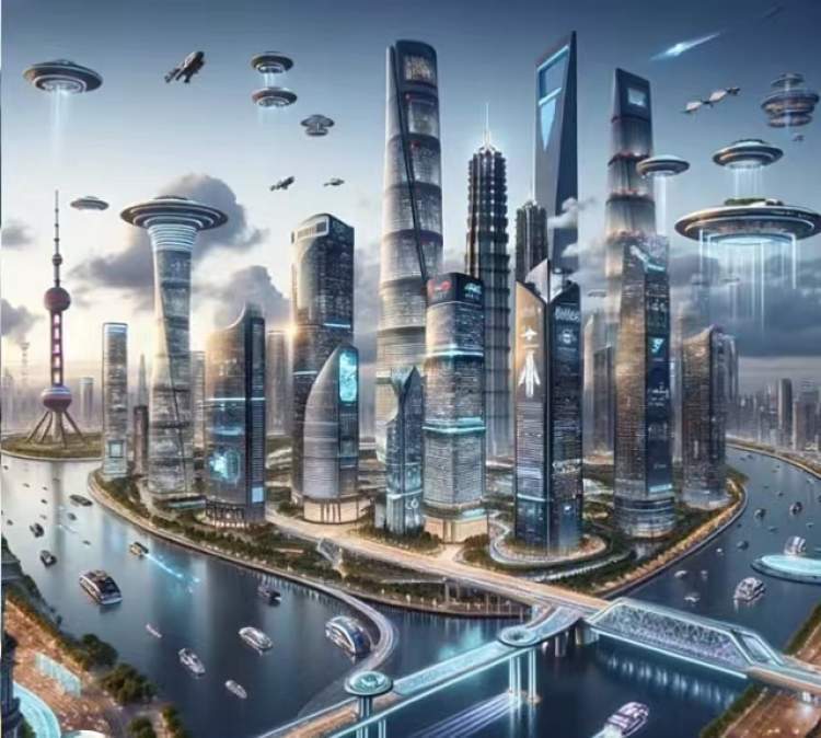 用ai画1000年后的上海,网友热议:想象力不够_腾讯新闻