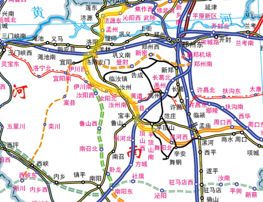 隴海外繞線工程,鄭開城際鐵路公交化改造,浩吉鐵路(河南段)站後四電及