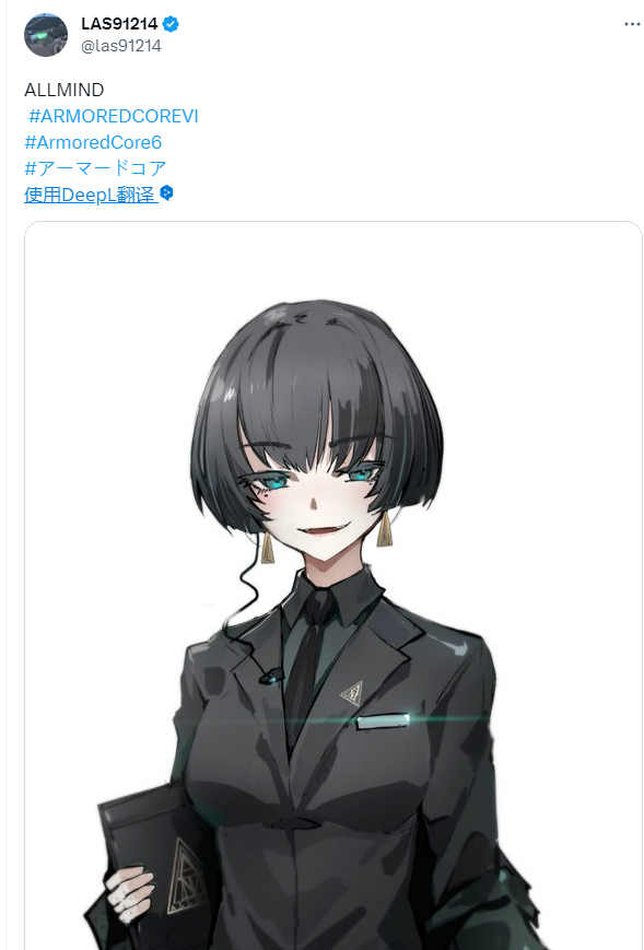 国内画师二创的《装甲核心6》ai娘,正成为海外玩家们的新waifu_腾讯