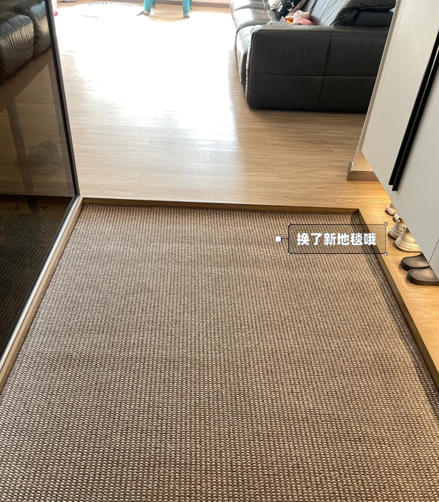 如果认为地坪漆不好看,你也可以铺上地毯