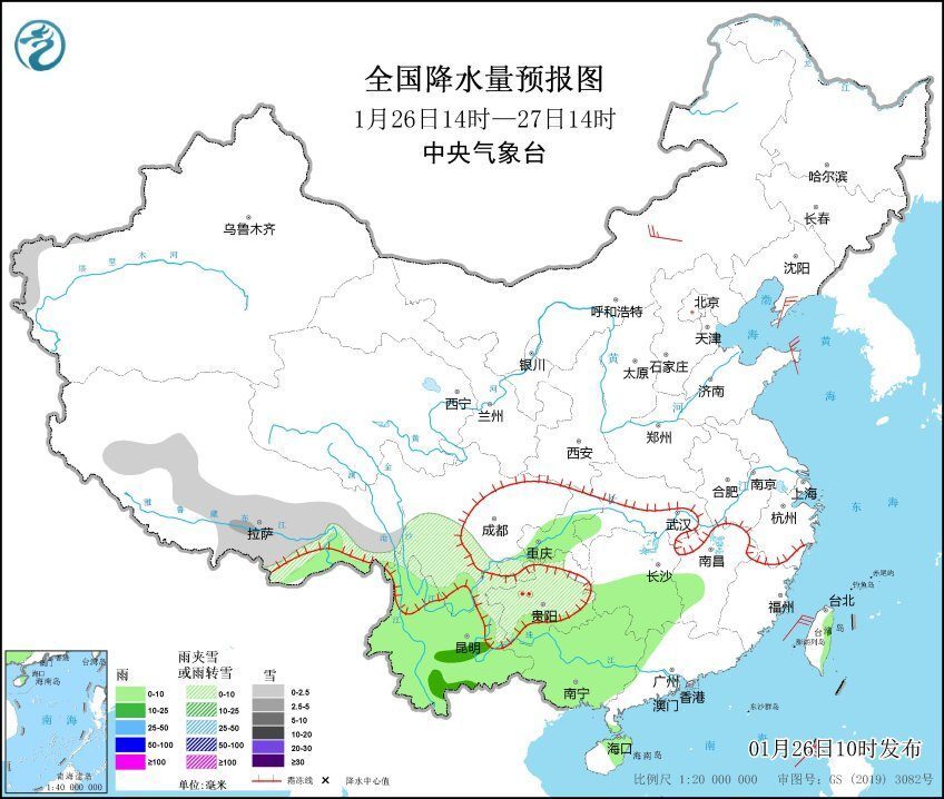 天氣預報圖連續出現魚眼,西南雨雪冰凍繼續!網友:寒潮