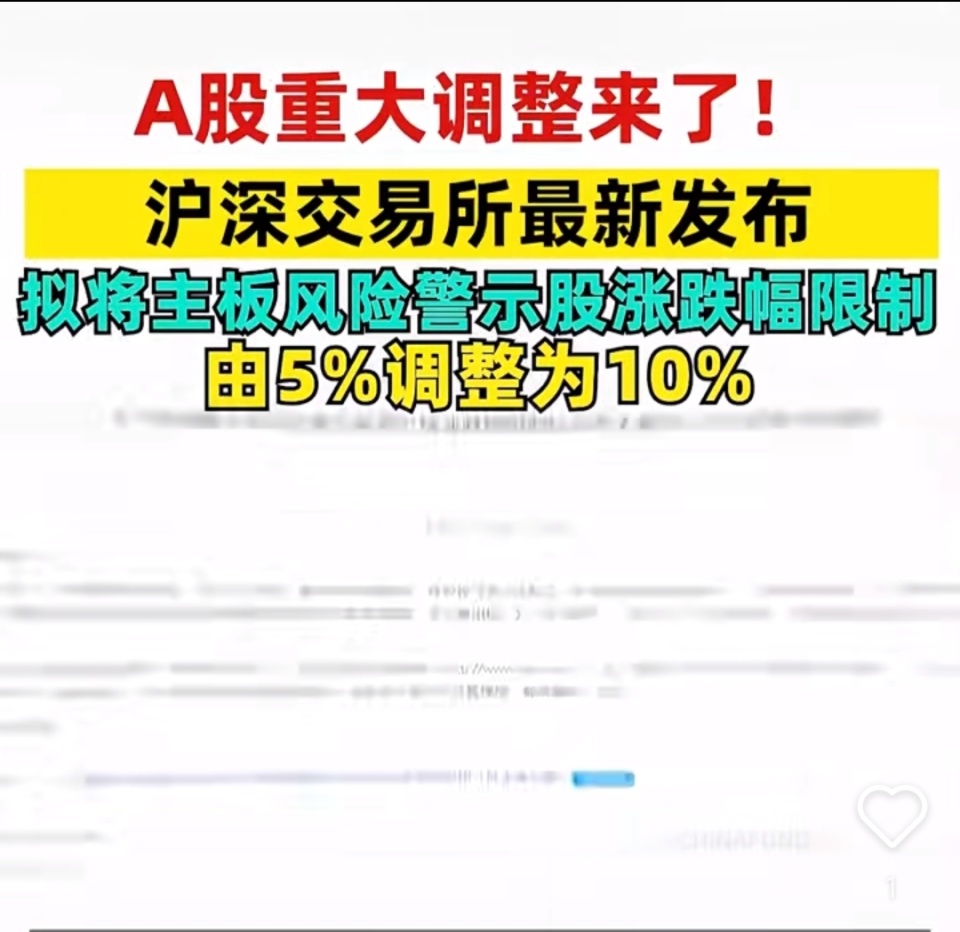主板ST股涨跌幅拟调整为10%，对ST股是利好还是利空？为何这么改？