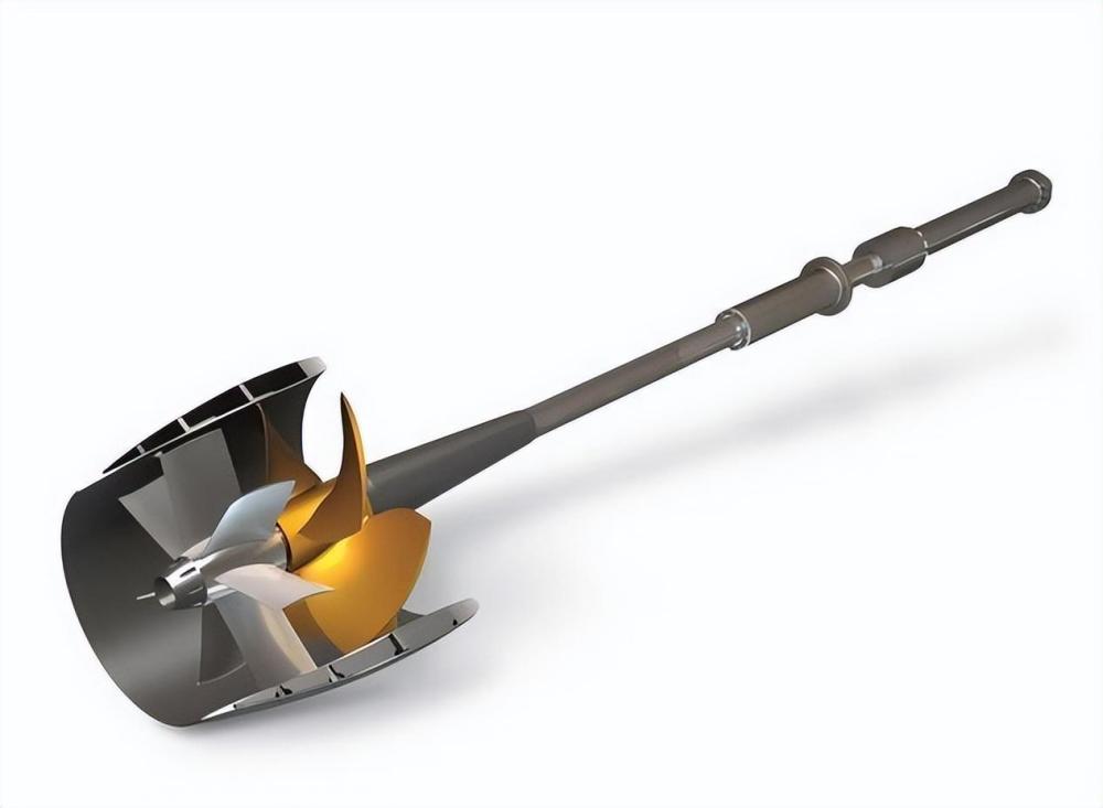 目前,美俄使用的泵喷推进器都是有轴泵喷推进器,分为定子前置和定子