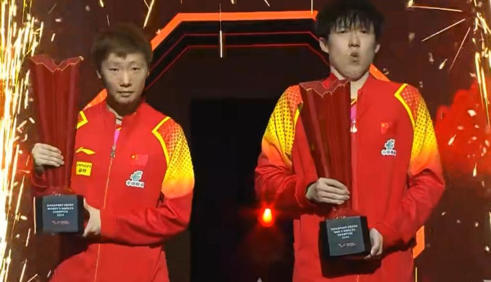 王曼昱王楚钦夺冠,赛后均剑指巴黎奥运会,网友刷假球