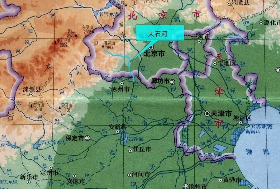 大石河,屬拒馬河支流,位於大清河水系,上游北京市房山區稱大石河,下游