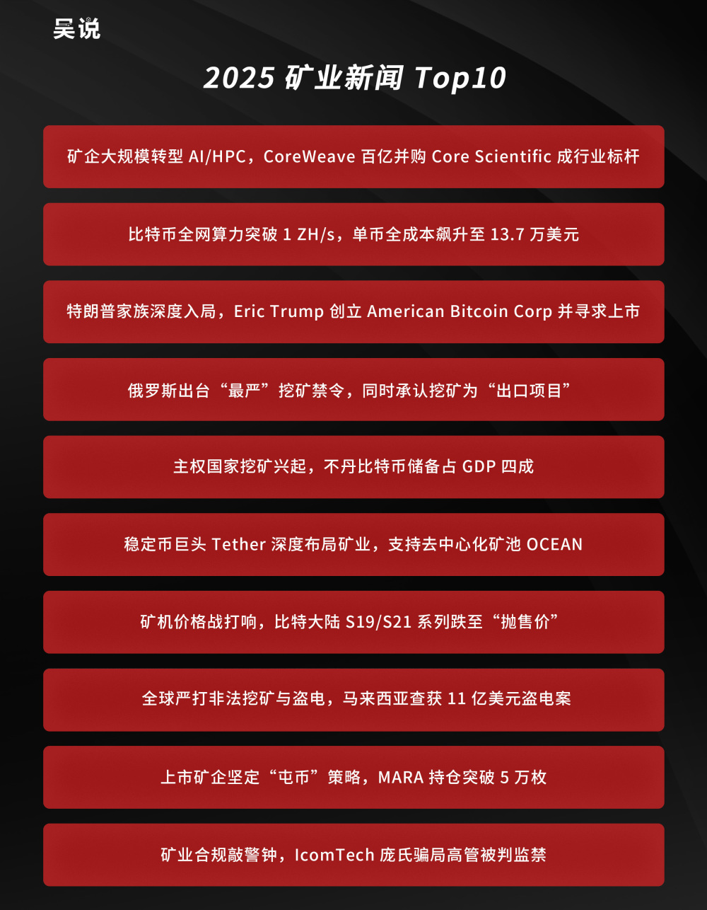 2025 矿业新闻Top10：矿企转型AI 狂潮、比特币算力破1 ZH/s、特朗普家族与泰达入局、主权国家挖矿兴起等-腾讯新闻