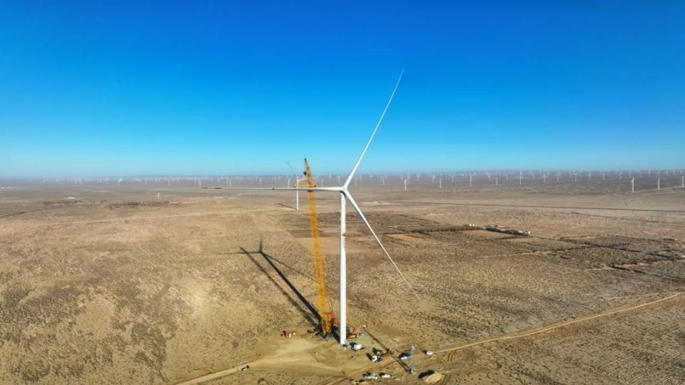 甘肃国能民勤100mw风电项目主体完工