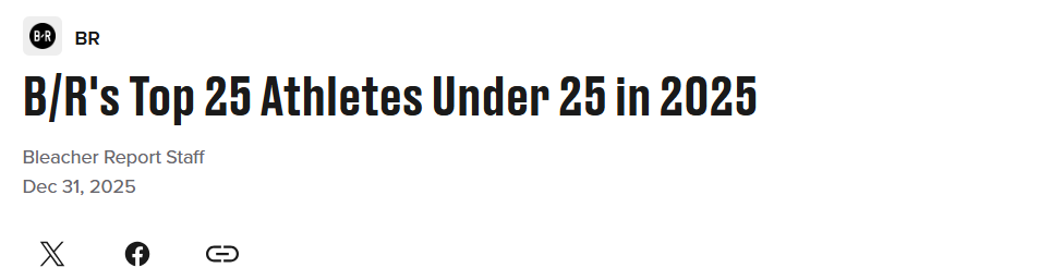 文班亞馬第一！美媒公布25年25歲以下25大體育新星：NBA共7人入選 - 
