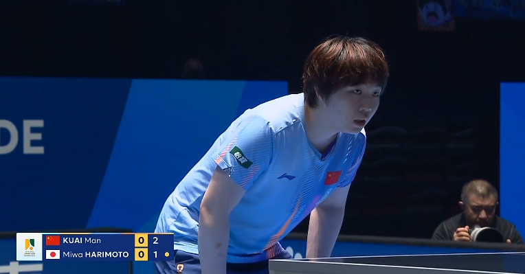 太強了！蒯曼4-1擊敗張本美和，中國女乒包攬亞洲杯女單前三