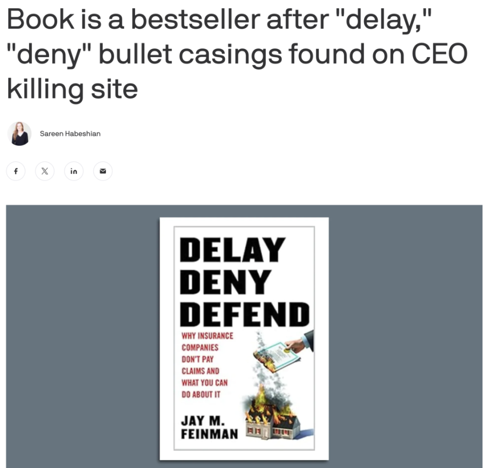 刺杀CEO的枪手，成美国国民英雄？-腾讯新闻