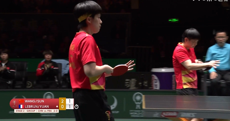火力全開！孫穎莎王楚欽直落三局擊敗法國組合，助中國隊先拿3分 - 