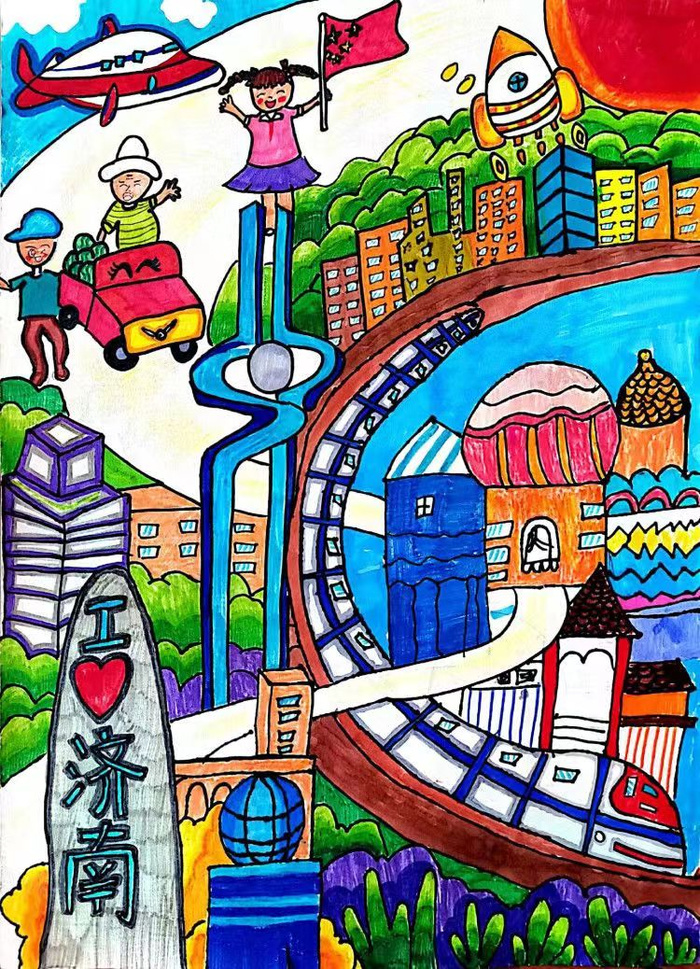 孩子们快来画出济南的美第三届描画泉与河共绘新济南主题绘画活动征稿