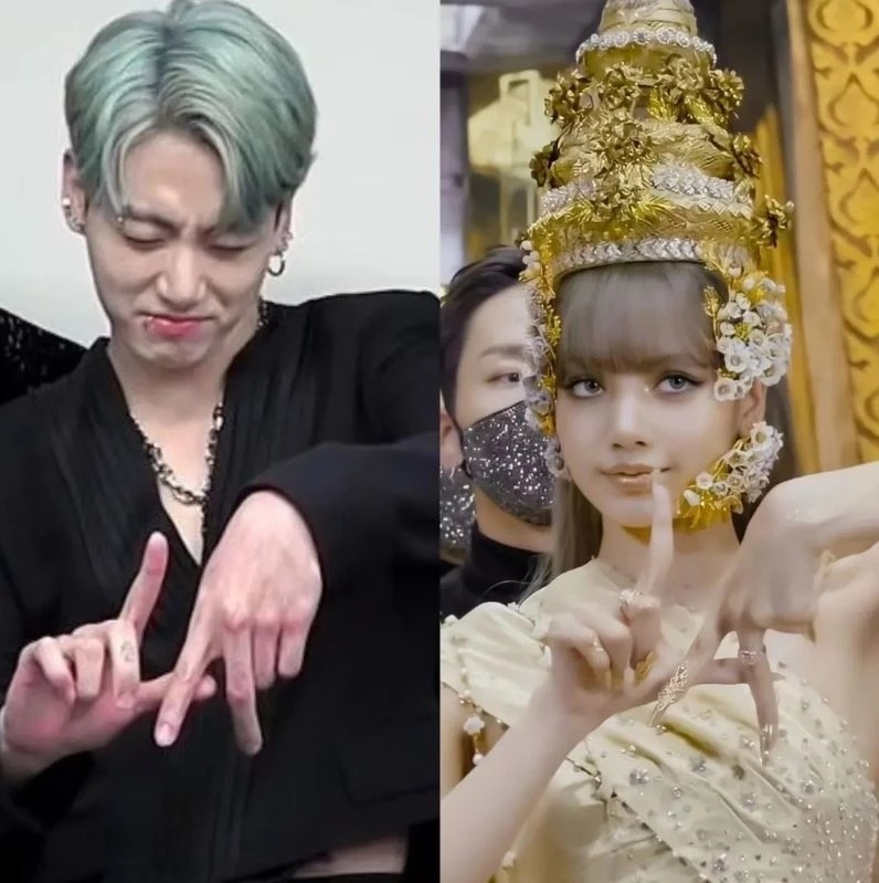 田柾国抚摸lisa的手在海外韩国偶像成员合成视频热传