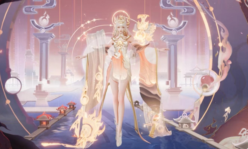 王者荣耀:貂蝉曦玄引特效曝光,暖色搭配很柔和,首周价格很香