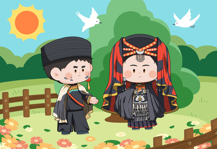 杜莹团队为四川凉山设计的插画 照片由受访者提供杜莹团队为四川辽浇