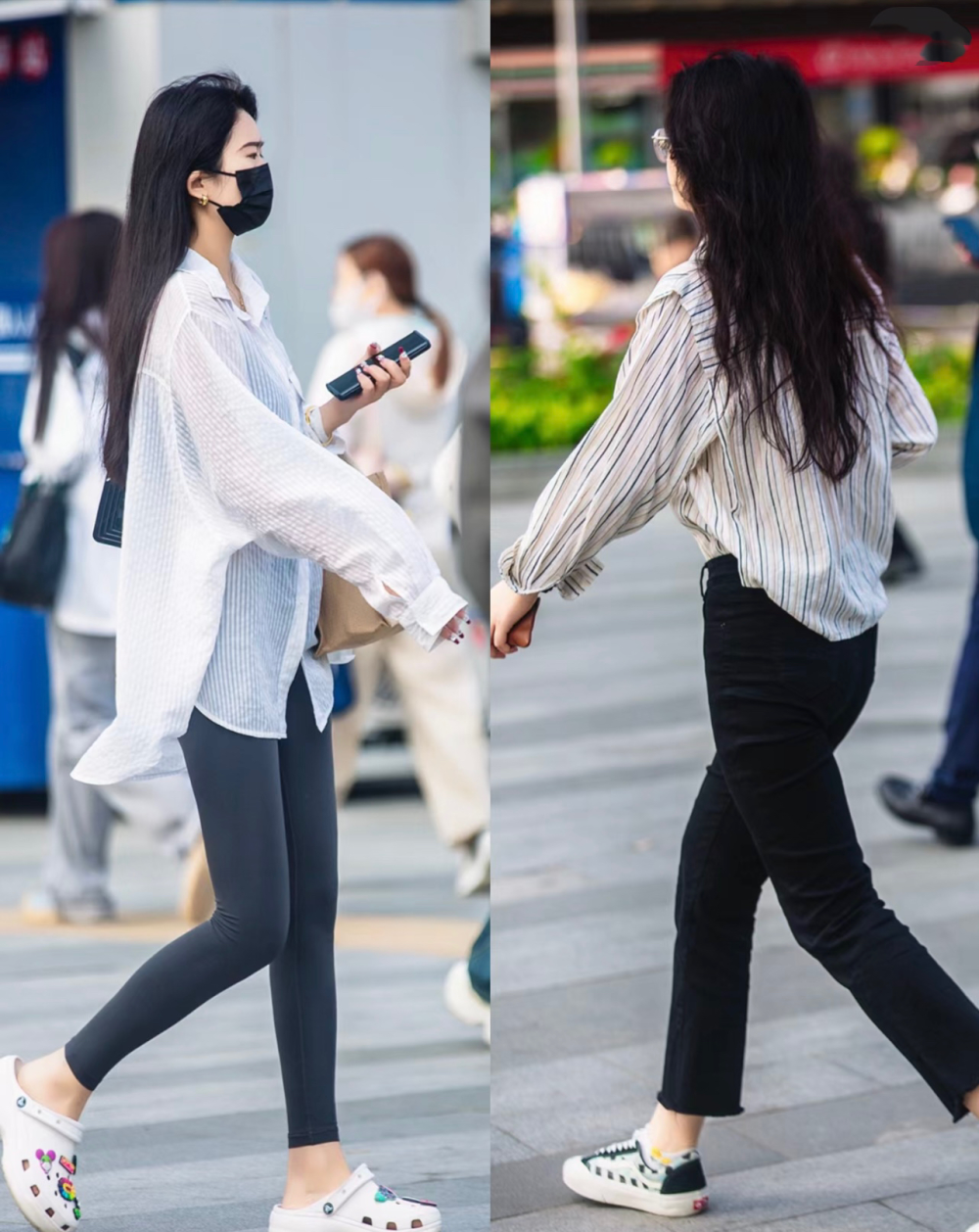 夏季衬衫有多火,看街拍就知道了,多种搭配时尚洋气!