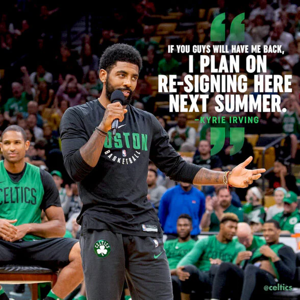 议起复盘丨砸水瓶踩队徽竖中指 欧文和凯尔特人之间到底有多少恨?