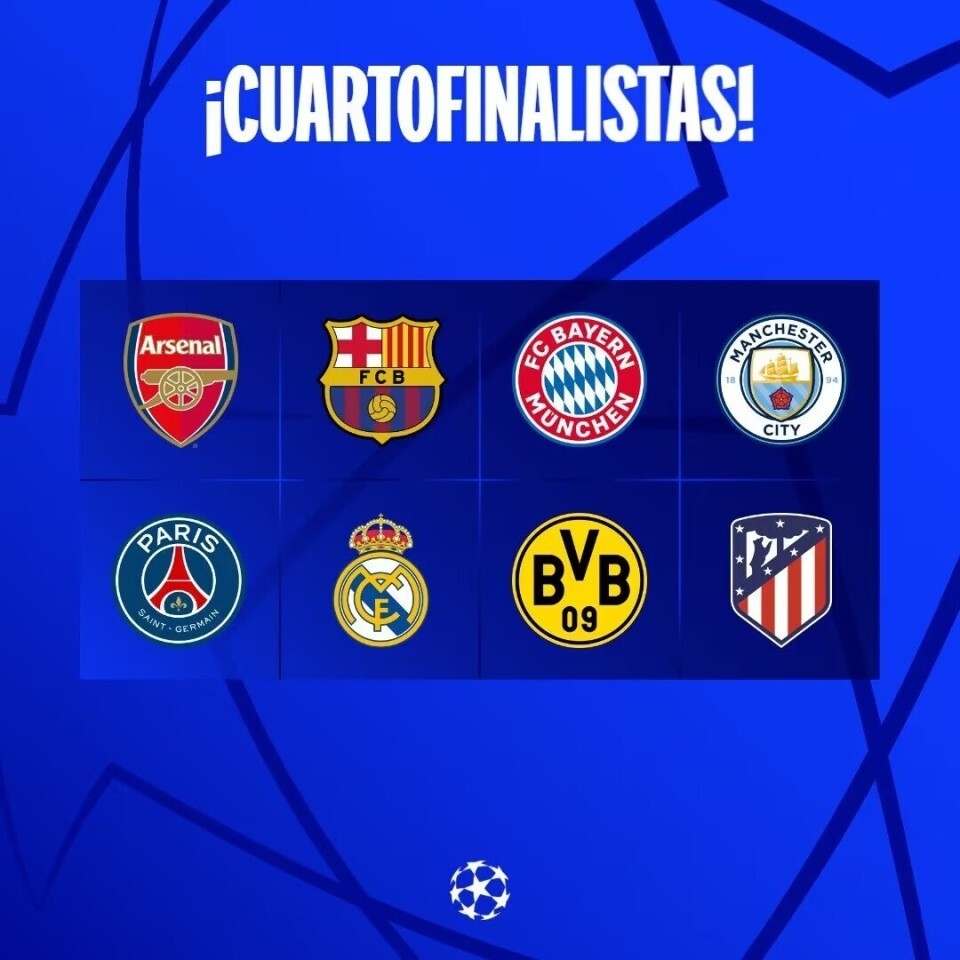 欧冠8强诞生五大联赛瓜分西甲3席意甲遭团灭强强对决在酝酿