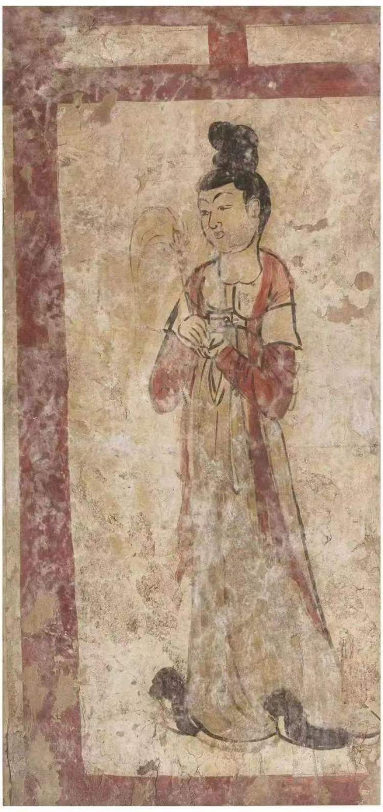 章怀太子墓"客使图""马球图""狩猎出行图",永泰公主墓 "宫女图