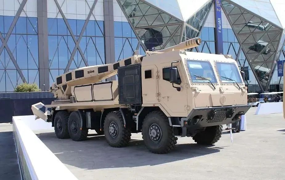 沙特公司展出新型卡车炮,外形高仿法国凯撒8x8卡车炮