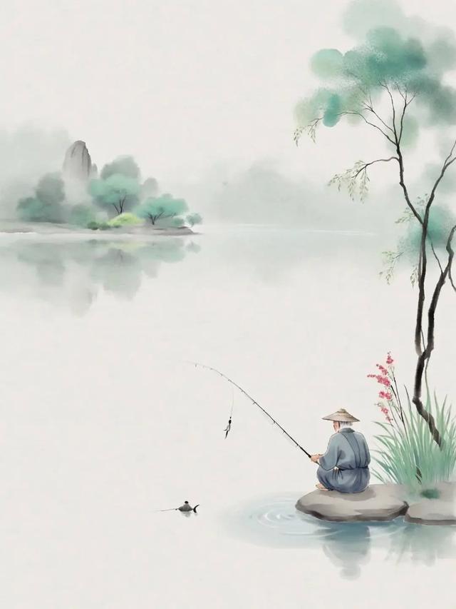 30句垂钓古诗词,休闲生活的治愈方式,随便哪一句都极度松弛舒适