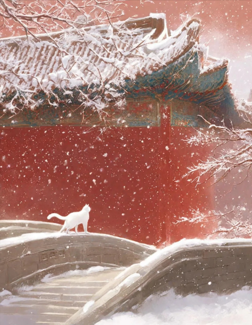 6首诗词,冬天雪地,人间深情