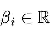 \beta_i \in \mathbb{R}