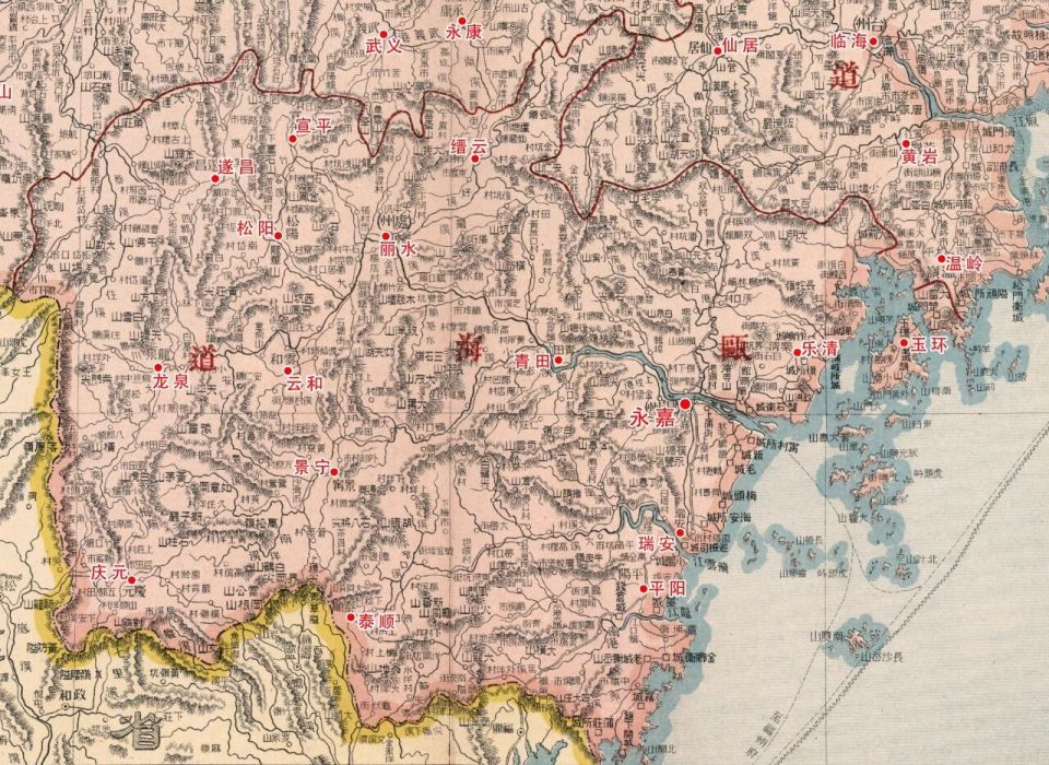 七山一水两分田，百年前的浙江地图，4道75县，全省轮廓有多稳-腾讯新闻
