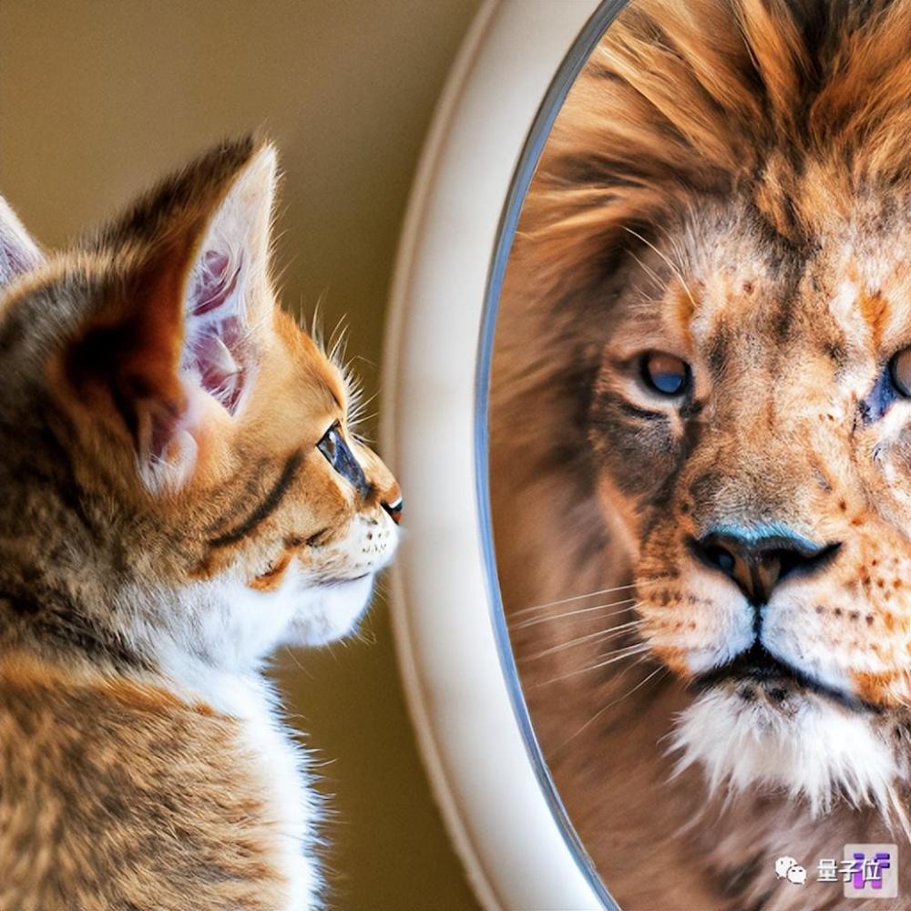 以及准确理解空间关系.(一只猫照镜子看见狮子的倒影)准确绘制文字.