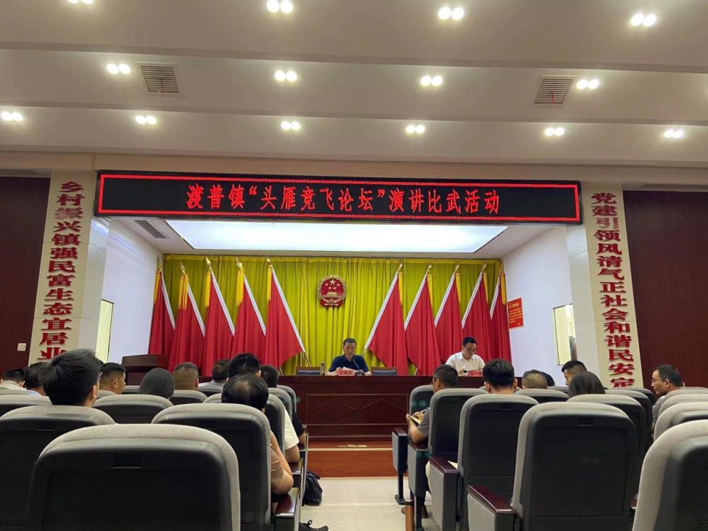 嘉鱼县渡普镇开展"头雁竞飞论坛"演讲比武