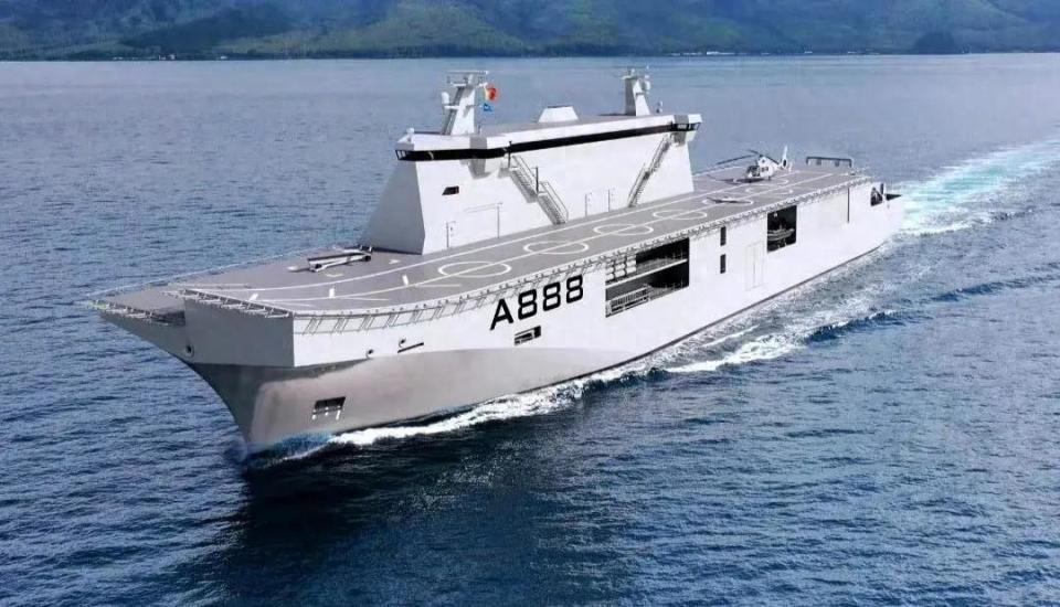 全通甲板三体巡逻舰!