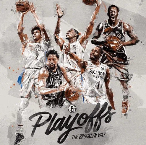 篮网官方晒球队海报:成功进入季后赛_腾讯新闻