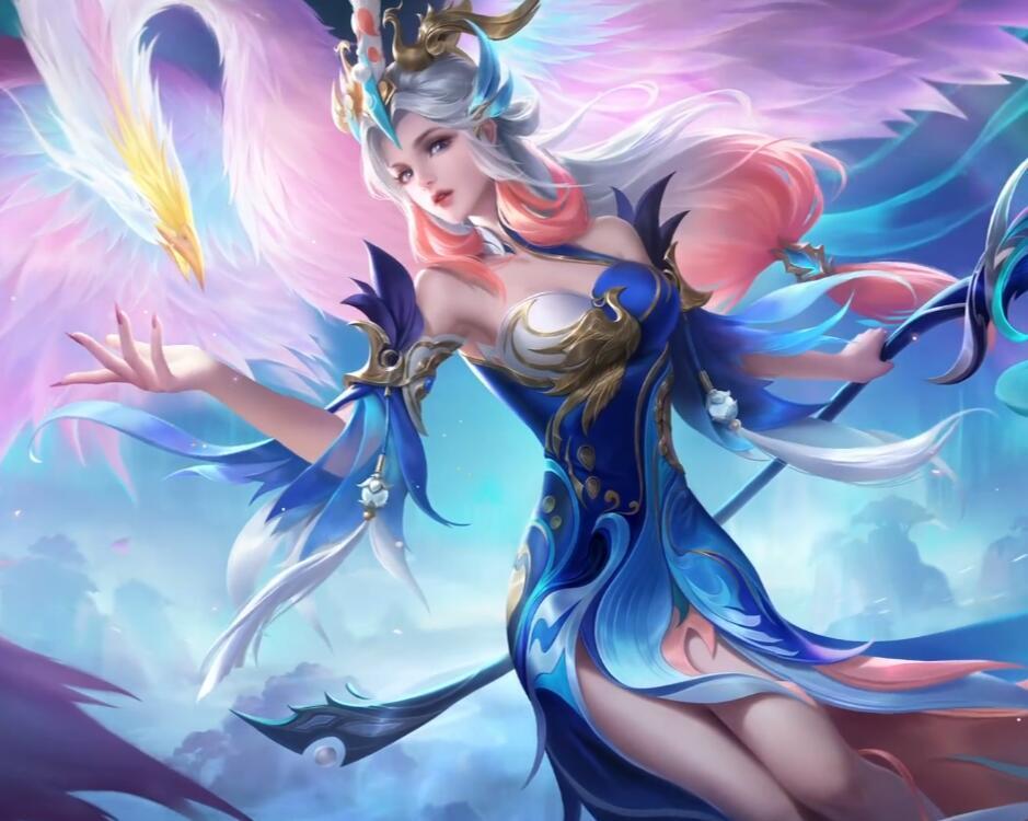 凤求凰,凤凰于飞星元一览,动态凤凰必须好评,蓝色特效尽显高贵_腾讯