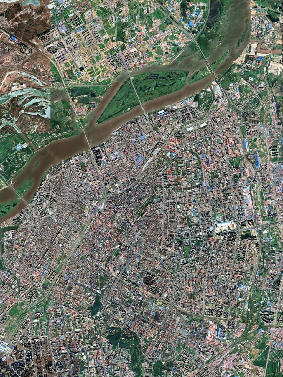 哈尔滨卫星影像看城市规划
