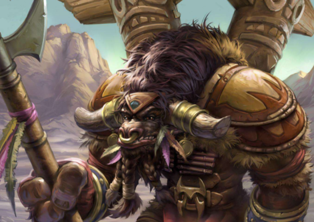 在魔兽世界里,牛头人是大陆中部草原的部落居民.