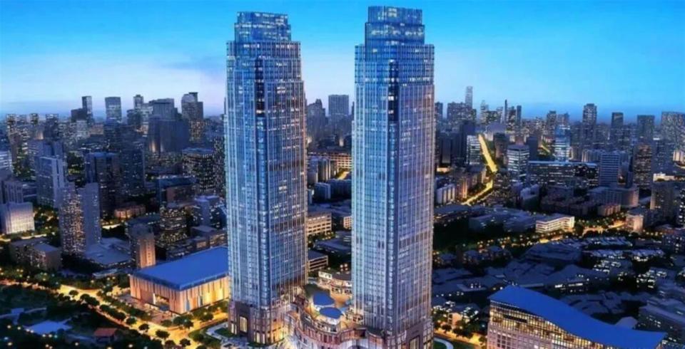武汉绿地中心2号楼幕墙施工启动,长江主轴超高层复工进展(图3)