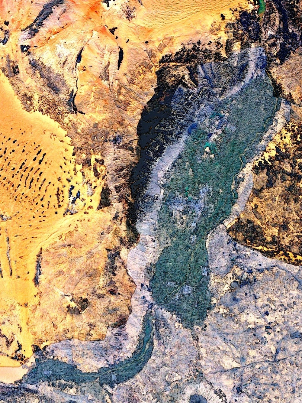 宁夏主题卫星地形地图壁纸