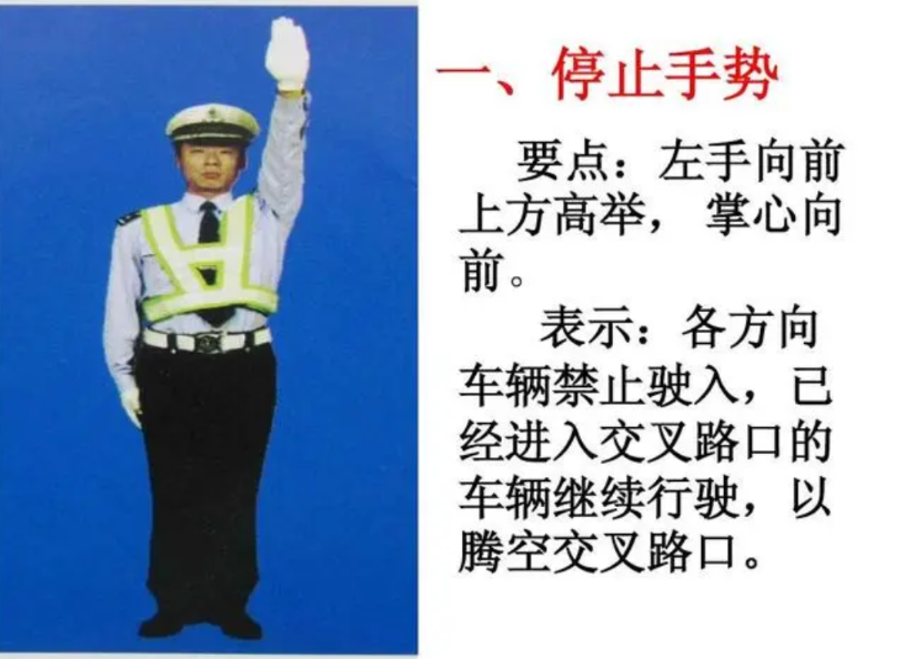 交警手势你还记得多少2分钟让你记住交警手势