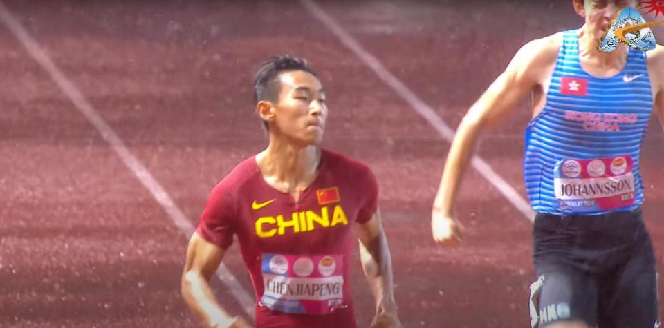 接力亚锦赛中国男4x100米队雨战夺冠 四棒陈佳鹏粉碎韩国队反击
