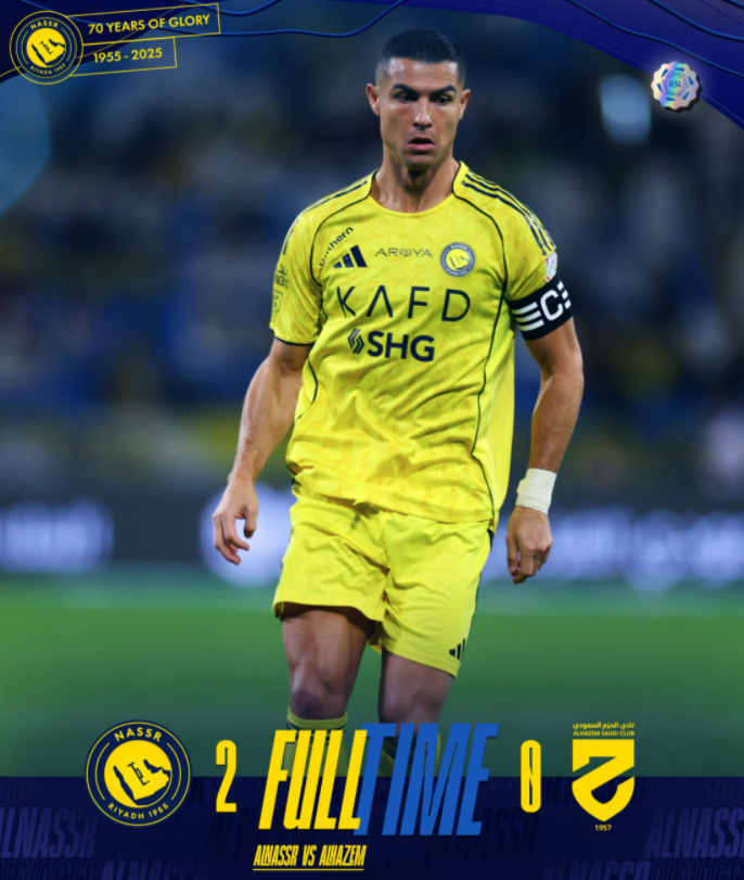 一场2-0踢出疯狂10连胜，C罗第88分钟进球，目标直指三冠王