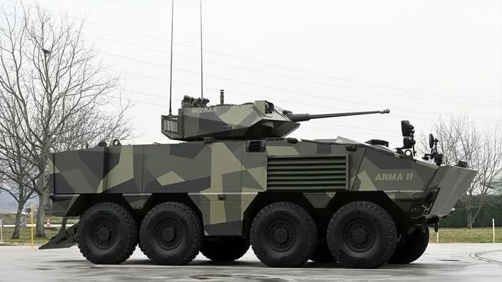 土耳其推出arma ii轮式步战,车高超标采用国产发动机