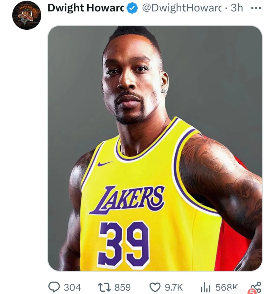 德怀特霍华德一直希望重返nba,但是都没有球队愿意真正拿下他.