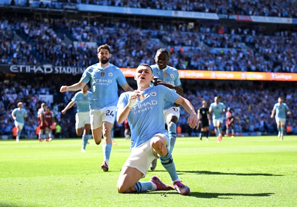 英超:曼城3-1西汉姆携9连胜卫冕 4连冠创136年纪录 福登双响