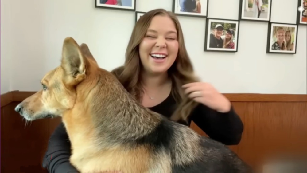 在美国养狗能防熊!美女家外惊险3只野熊,上演惊心追逐战