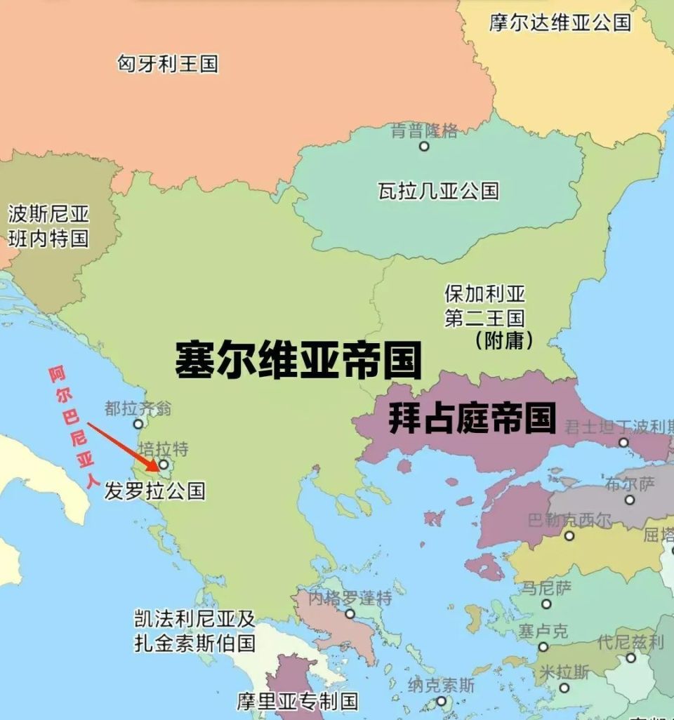 公元780年,塞尔维亚建国,到杜尚时期,塞尔维亚曾经是东欧的大帝国.