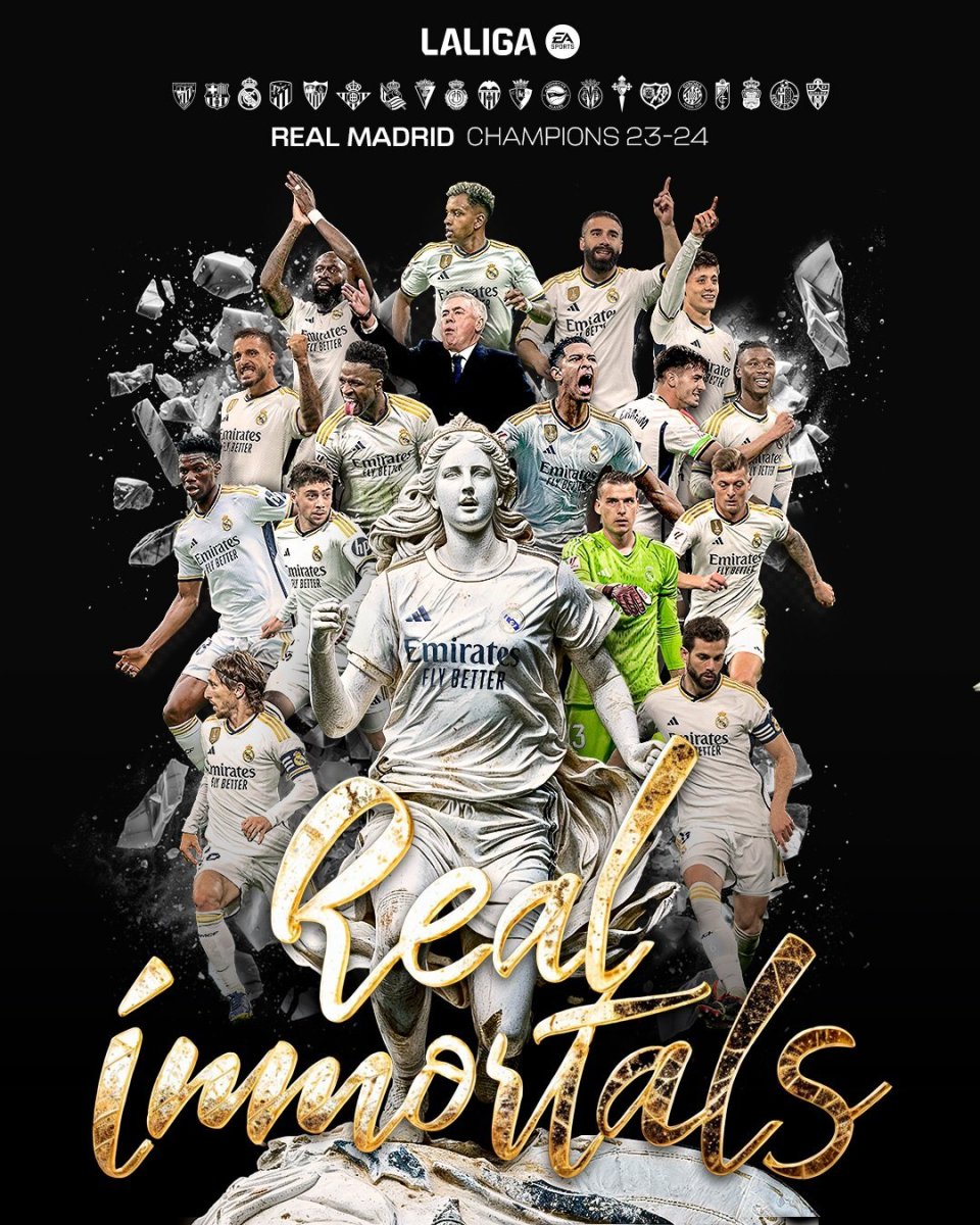 西甲大结局:皇马36冠!巴萨亚军 黑马首战欧冠 锋霸24球夺金靴