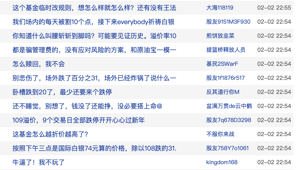 净值蹊跷暴跌，国投白银LOF临时改规则引发投资者愤怒